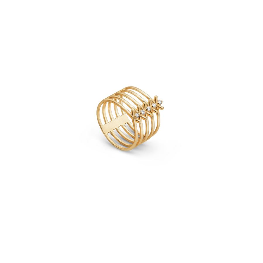 Anello 'Spinae' 5 elementi SPINAE | AN 5FAU18G CT.0,08